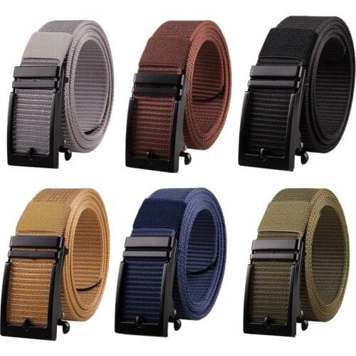 Outdoor Sports Tactical Belt Alloy Automatic Buckle Plus Thick Nylon Belts Male Fashion Jeans Army Designer Trouser Mens Belt