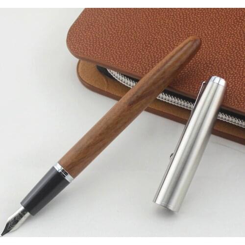 Luxury Wood Brand Fountain Pen Writing Standard Metal Iraurita 0.38mm Nib Ink Pens for School Student Finance Office Supplies