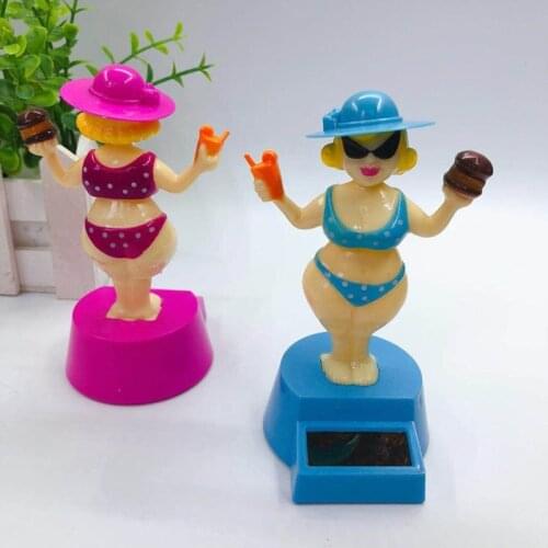 Decoration Gift Solar Powered Dancing Beauty Dancer Toy Car Decoration for Car Dashboard Office Desk Ornaments