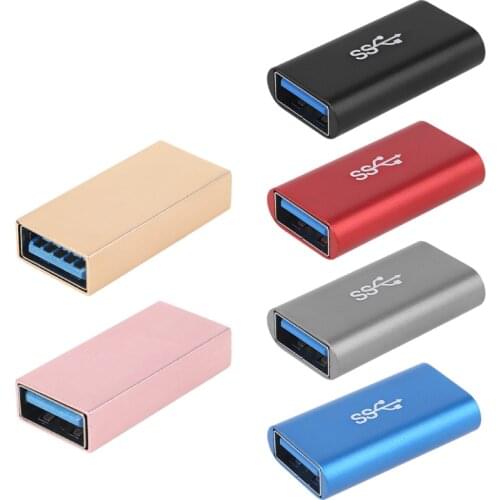 Universal Metal USB 3.0 Female to Female Adapter High Speed USB 3.0 Coupler Extender Converter for PC Laptop USB Data Cable