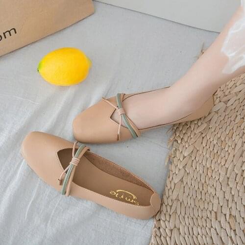 Single Shallow Mouth Flat Bottom Shoes Female 2019 Summer Wild Fairy Summer Scoop Gentle Wind Late Night Peas Grandma Tide Shoes