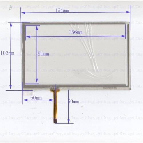 ZhiYuSun 164mm*103mm SV0704W 7inch 4-wire resistive touch panel for Car DVD, 164*103GPS Navigator screen glass