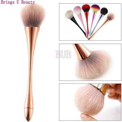 1 PC Long Handle Dust Remover Brush Cleaner Acrylic UV Gel Rhinestones Decor Brushes Makeup Cleaner Manicure Pedicure Tools