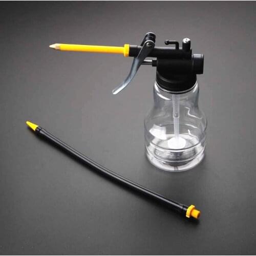 1PC oil tank dispenser high pressure pump transparent 250ML portable plastic manual refueling gun storage bottle