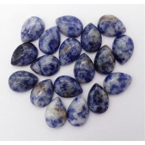 10Pcs 14x10x6mm Wholesale Natural Blue Sodalite Teardrop Cab Cabochon DIY Jewelry Accessories S125