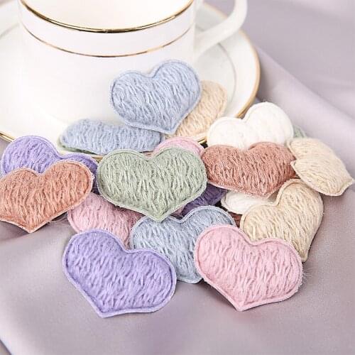 10Pcs/lot Colorful Love Heart Patch DIY Crafts Ornament for Women Kids Handmade Hairgrips Headwear Hair Accessories