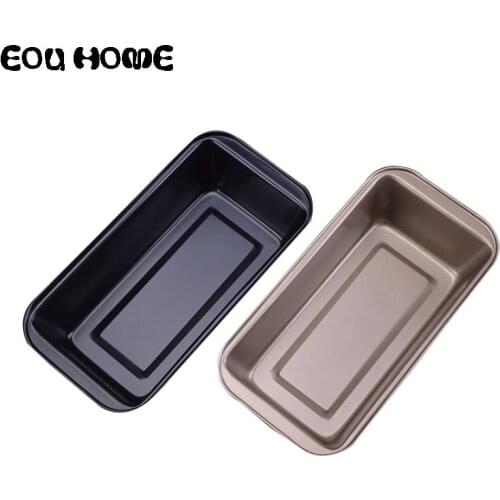 25.5*13*6.5cm Gold Black Carbon Steel Non-stick Baking Dishes Pans Toast Mould Toast Box Bread Pad Kitchen Baking Utensil Square