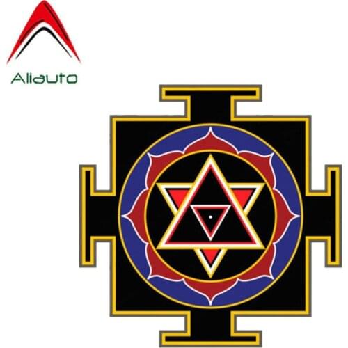 Aliauto Creative Car Sticker Goddess Lakshmi Yantra Auto Styling Vinyl Decal Cover Scratches for Skoda Octavia Smart,10cm*10cm