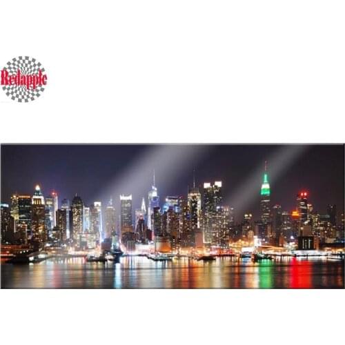 3D Diy Diamond Painting cross stitch Kits New York City night landscape 5d Diamond Embroidery mosaic Rhinestone Needlework decor