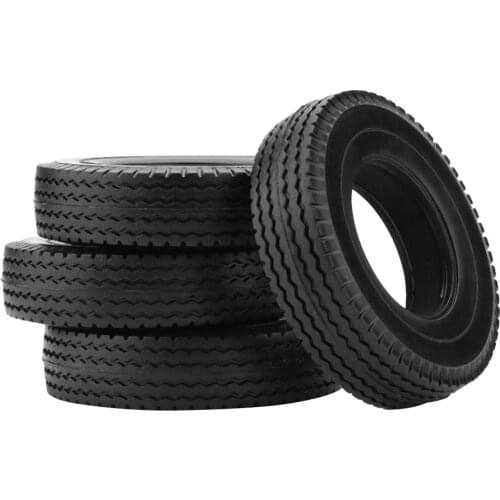 4pcs RC Car Tires Remote Control Toys Interior Decoration Parts for Tamiya 1/14 Remote Controlled Tractor Trailer/Truck Wheels