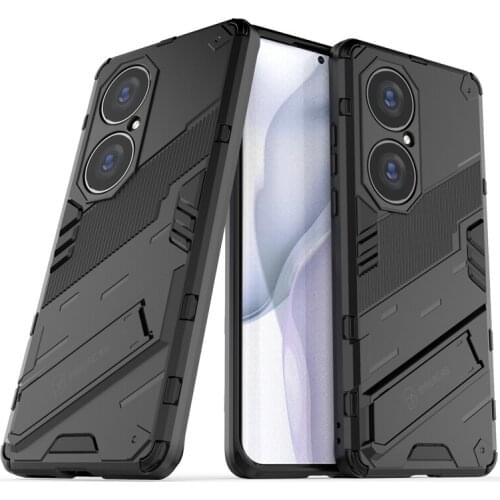 Phone Holder Case For Huawei P50 Pro Case Bumper Anti-knock Hard PC Armor Full Cover For Huawei P50 Case For Huawei P50 P 50 Pro