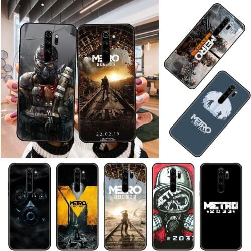 Phone Case For Xiaomi Redmi Note 8 8T 7 7A 9 9A 9S 8A 4 5 6 Pro Black Cover Bumper Luxury Prime Art Funda Silicone Metro 2033
