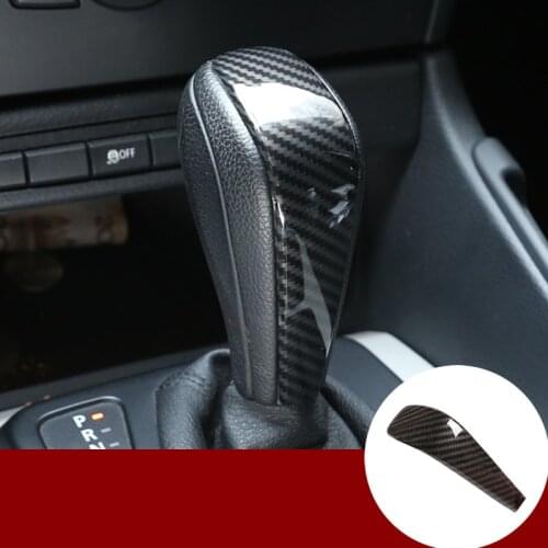 For BMW X1 E84 ABS Carbon Fiber Console Gear Shift Knob Trim Cover 2009-2015 1pcs Car Accessories Interior Car Decor Car Trim
