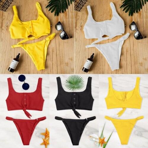 Women Swimwear Push up Padded Bra Triangle Bikini Swimsuit Bathing Beachwear Summer Bathing Suit 2021 New