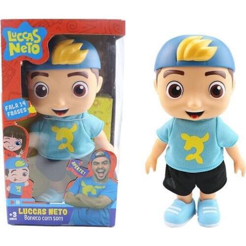 25cm Anime Cartoon Figure Luccas Neto Dolls Action Figure Luccas Sister Toy With Sound Birthday Christmas Gifts