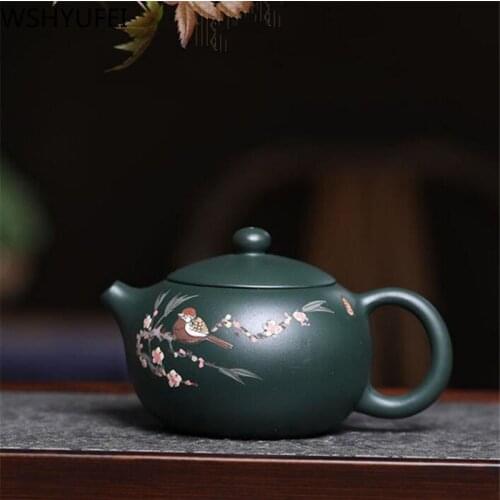 Yixing tea pot purple clay Xishi filter teapot Chinese handmade Tea set beauty kettle custom teaware Authentic Puer 210ml