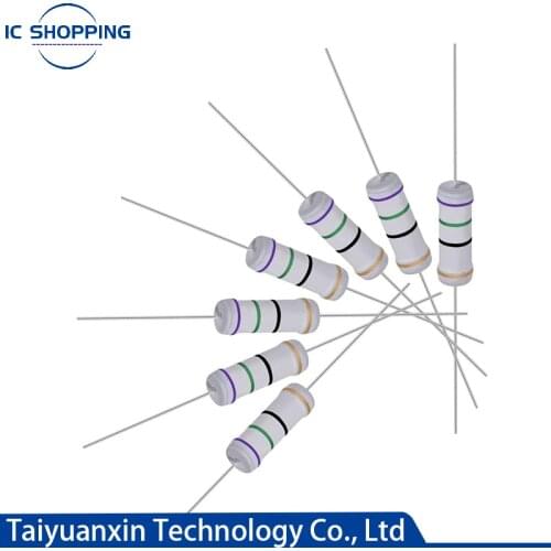 100PCS 3W Carbon Film Resistors 5% Ring Power Resistor 0.1~10M 2 4.7 10R 22 33 47 68 100 220 360 470 1K 2.2K 10K 22K 4K7 100KOhn