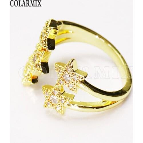 8 Pcs Metal Gold color Open rings layer star rings Star jewelry Rings jewelry rings Gift for women jewelry Gift 51348