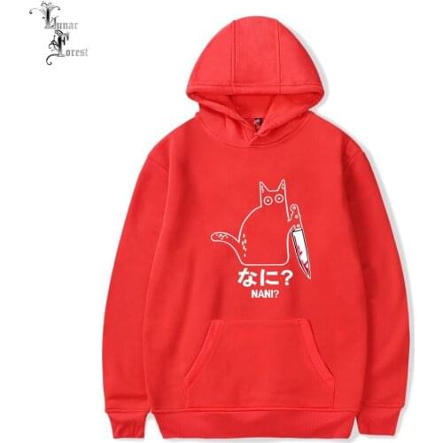 Cat Nekoha Printing Men/Women Autumn Fashion Japanese Hoodies Sweatshirt Long Sleeves Pollover Plus Size