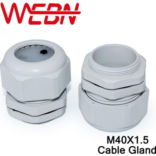 M40*1.5 IP68 Waterproof Nylon Plastic Cable Gland White Connector suitable for 22mm to 32mm Cable wire 4pcs/pack