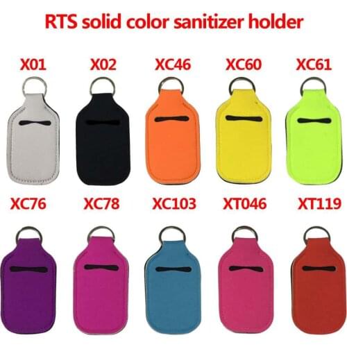 10pcs 30ml/1oz Refillable Empty Travel Bottle with Neoprene Keychain Holders Bottles Flip Cap for Soap Lotion Liquids