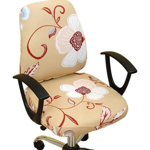 Fashion Dust-proof Stylish Elastic Home Office Chair Seat Back Cover Protector Set Slipcover Decor