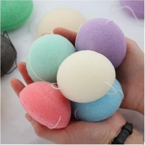 Natural Konjac Konnyaku Puff Face Wash Exfoliator Cleanse Konjac Sponge Cleaning Sponge Esponja Maquiagem Makeup Konjac