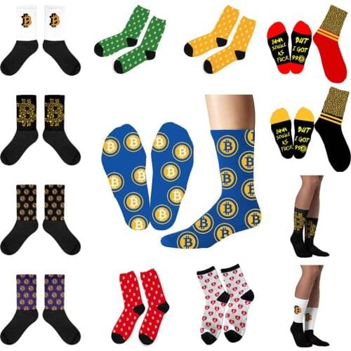 New Design Dollar Sign Print Casual Socks Men Women Mid Calf Socks Cotton Basketball Sock Funny Breathable Cool Footwear