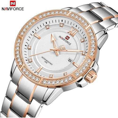 2021 NAVIFORCE New Men Watch Luxury Fashion Brand Casual Business Watches Mens Stainless Steel Quartz 30M Waterproof Wristwatch