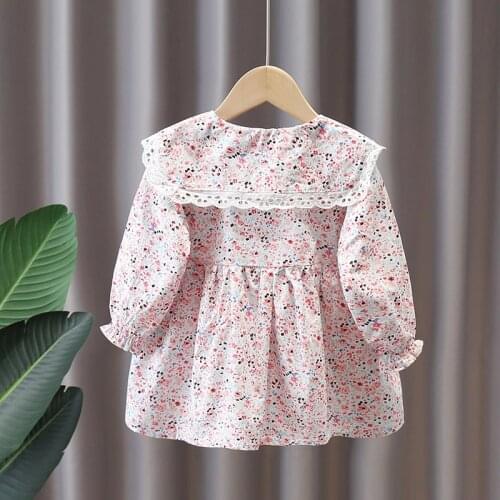 Toddler Baby Girls clothes spring floral dress 1 year birthday dresses for baby girls clothing babies outfit thin costume dress