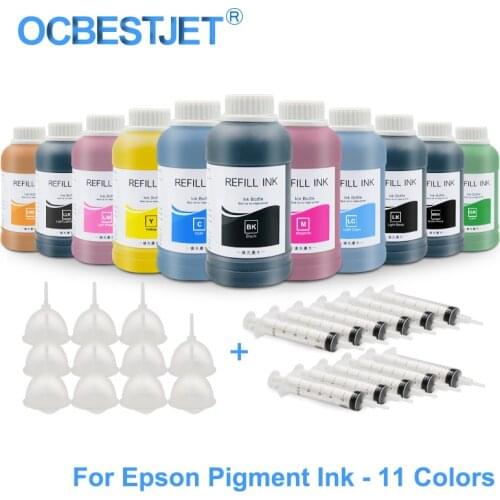 11x250ML Universal Pigment Ink Refill Ink Kit For Epson Stylus Pro 7900 9900 7910 4900 4910 SureColor P6000 P7000 P8000 P9000