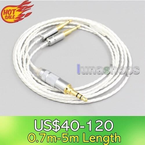LN006618 XLR Hi-Res Silver Plated 7N OCC Cable For Ultrasone Tribute7 t7signature pro t7