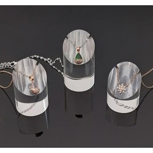 Wholesale Clear Acrylic Necklace Pendant Jewelry Display Stand Packaging Holder Storage Organizer Gift Accessories Shelf Rack