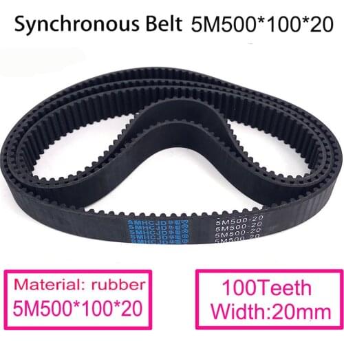 WEDM Rubber Spindle Synchronous Gear Belt 5M500*100*20mm 100Teeth for CNC Wire Cutting WEDM Machine