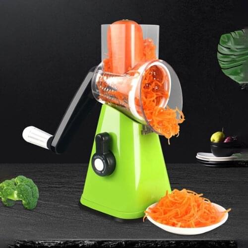 PP Rotary Vegetable Cutter With 3 Detachable Drum Blades,Suitable For All Kitchens для кухни Kitchen Accessories,Safe Material