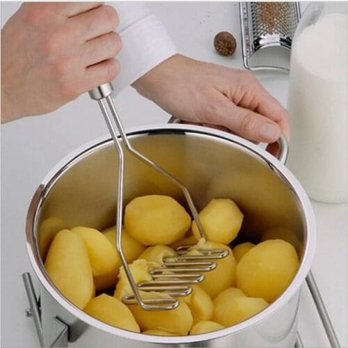 Stainless Steel Manual Potato Masher Ricer Potato Mud Masher Press Cooking Fruit Vegetable Hand Pressure Machine Kitchen Gadget