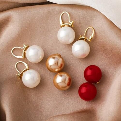 Korean style pendientes Pearl Earrings 2020 New trendy Hoop Earrings Fashion Temperament Stud Earrings Women Jewelry Dangler