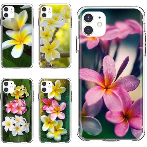 For Xiaomi Redmi 2 S2 3 3S 4 4A 5 5A 5 6 6A 7A 9 9T 9C 9A Pro Pocophone F1 Silicone Cover Group-of-beautiful-frangipani-flowers