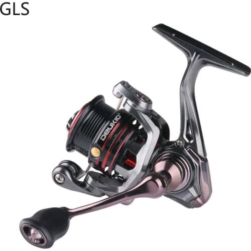 Newest SK 800/1000 Series Black Red High-speed Spinning Wheel 6+1BB 170G Metal Spool 5.4:1 Gear Ratio Fishing Reel