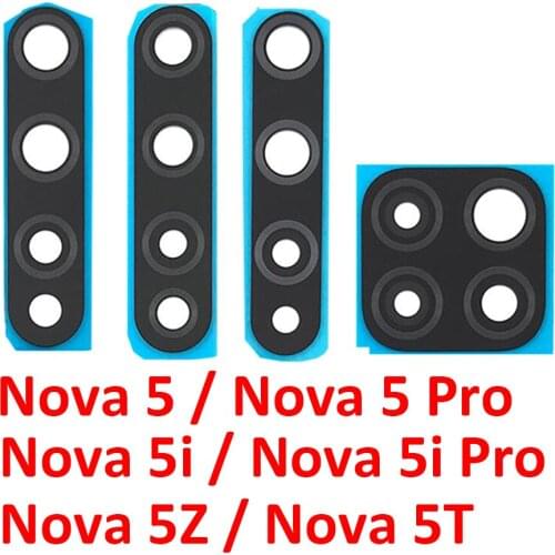 100Pcs/Lot, Camera Glass For Huawei Nova 5T 5 5i 5T 5Z 6 Se 7 Pro Rear Back Camera glass Lens With Glue Adhesive