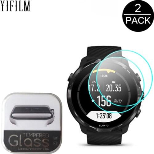 2Pcs High Quality Transparent Tempered Glass For SUUNTO 7 SUUNTO7 SmartWatch Screen Protector 2.5D 9H Anti-Scratch Glass