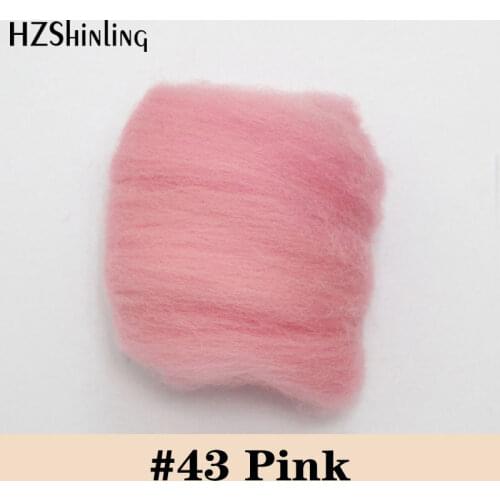 5 g Super Fast felting Short Fiber Wool Perfect in Needle Felt and Wet Felt PINK Wool Felt DIY material