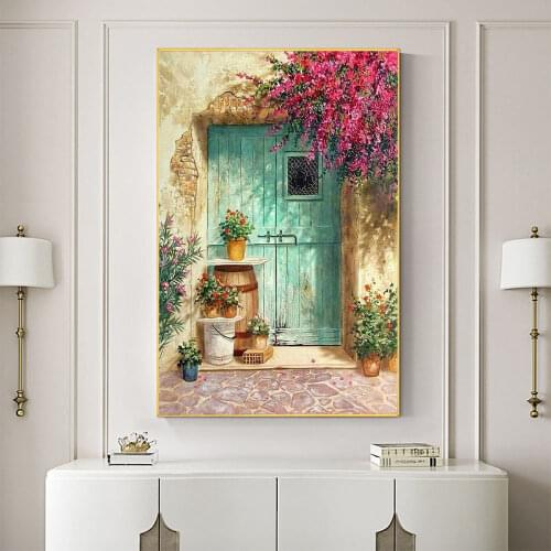 Landscape Scenery Printed Fabric 11CT Cross Stitch Kit Embroidery DMC Threads Handiwork Handicraft Needlework Knitting Needle