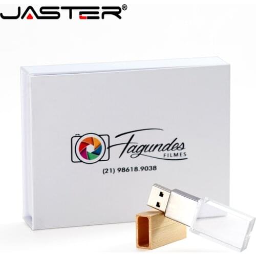 JASTER USB 2.0 New Custom LOGO di Cristallo di Memoria Flash Drive con Scatola Regalo 4GB 8GB 16GB32GB64GB usb flash drive cute