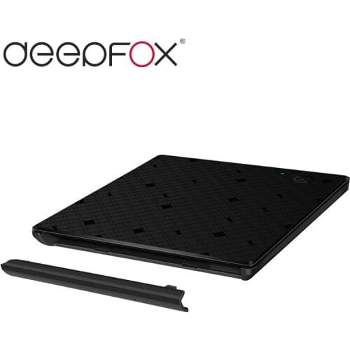 DeepFox USB 9.5mm 3.0 DVD RW External DVD Burner Enclosure For Laptop PC With Inductive Touch Switch