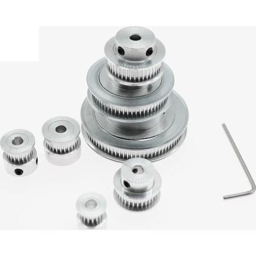 Timing Pulley 2GT Bore 5mm/6mm/6.35mm/8mm/10mm/12/14mm GT2 Synchronous Wheel Belt 6mm Width 48T 60T 80T Tooth 3D Printer Motor