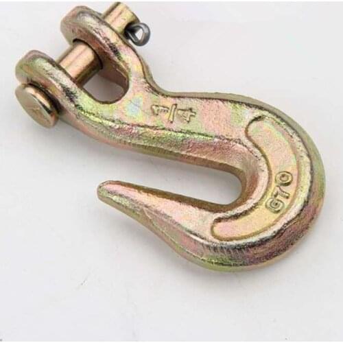1/4" Clevis Grab Hook with Safety Latch,Zinc-Plated Clevis Slip Hook with Latch Grade 70