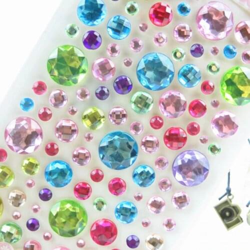 1sheet Diamond Rhinestone Crystal Stickers Phone PC Decoration DIY Craft Scrapbooking Stickers Flatback Strass Nail Art Stone