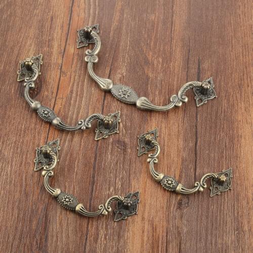 1pc 95-155mm Antique bronze Furniture Handles Drawer Cabinet Kitchen Pull Cupboard Handle Furniture Fittings