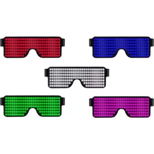 1pc Magic Led Flash Party Glasses Protection USB Charging Luminous Glasses DIY DJ Glasses Concert Light Toys Random Color Hot